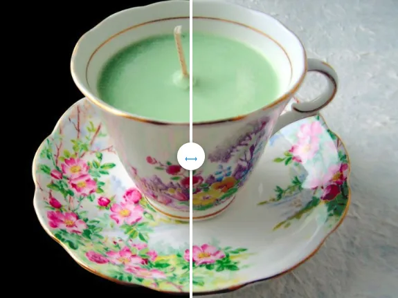 Fashion photo editing before and after